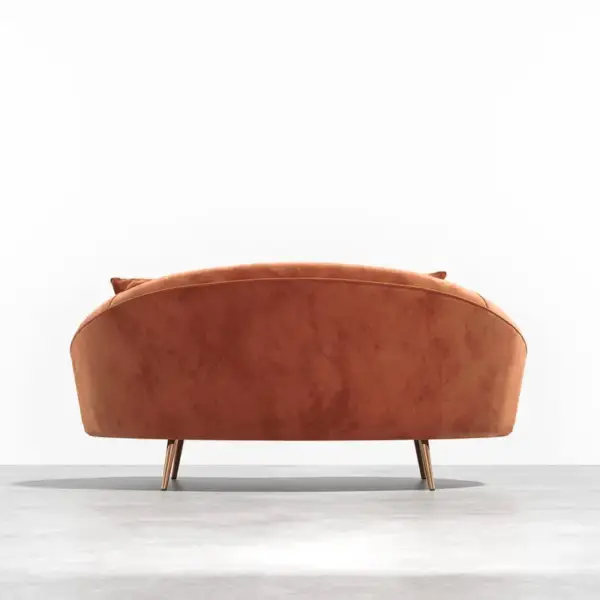 Modern 1600mm Bronze Velvet Curved Sofa Toss Pillow Included - Image 13