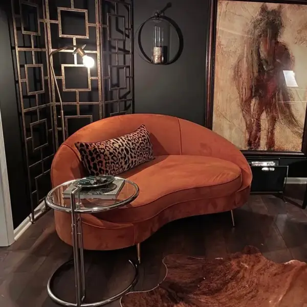 Modern 1600mm Bronze Velvet Curved Sofa Toss Pillow Included - Image 7
