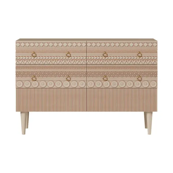 1200mmW Boho Accent Dresser & Chest 6 Drawer Storage Cabinet - Image 10
