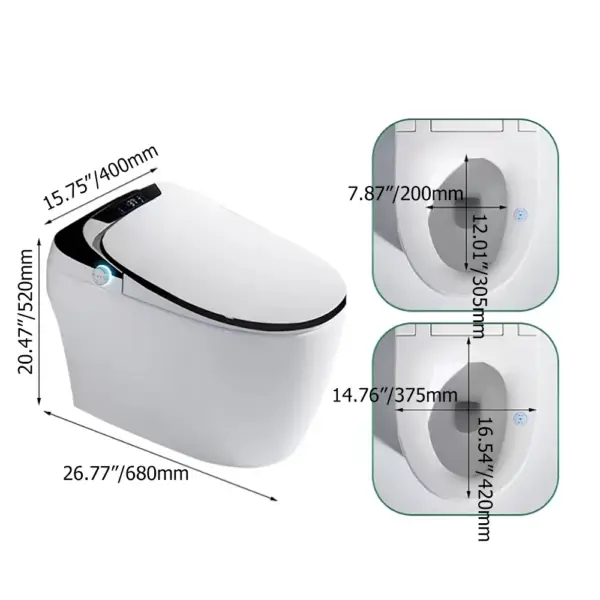 Automatic Toilet One-Piece Floor Mounted Self Clean Smart Toilet Vertical Outlet - Image 6