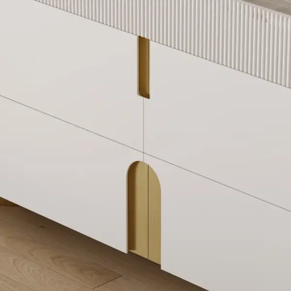 Artus 1500mm 6 Drawer Dresser Glass Top Closet Island with Jewelry Display Storage - Image 8
