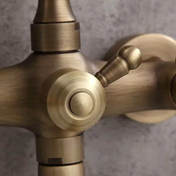 Chester Classic Style Antique Brass Wall Mount Clawfoot Tub Filler with Hand Shower - Image 6