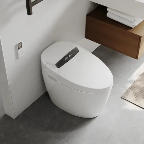 Modern Smart One-Piece Elongated Automatic Toilet & Bidet with Seat Horizontal Outlet - Image 2