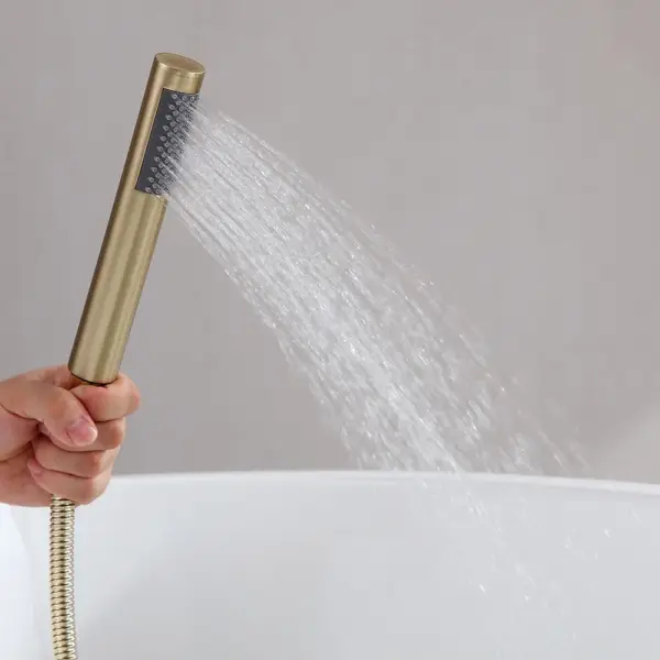 Brewst Freestanding Single Lever Handle Bath Filler Tap with Handshower Solid Brass - Image 7