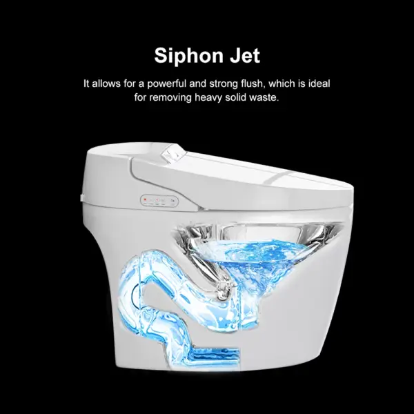 Modern Smart One-Piece Elongated Automatic Toilet & Bidet with Seat Horizontal Outlet - Image 16