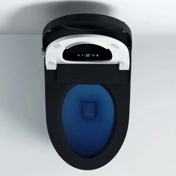 One-Piece Elongated Black Smart Toilet Automatic Toilet Self-Clean Horizontal Outlet - Image 7