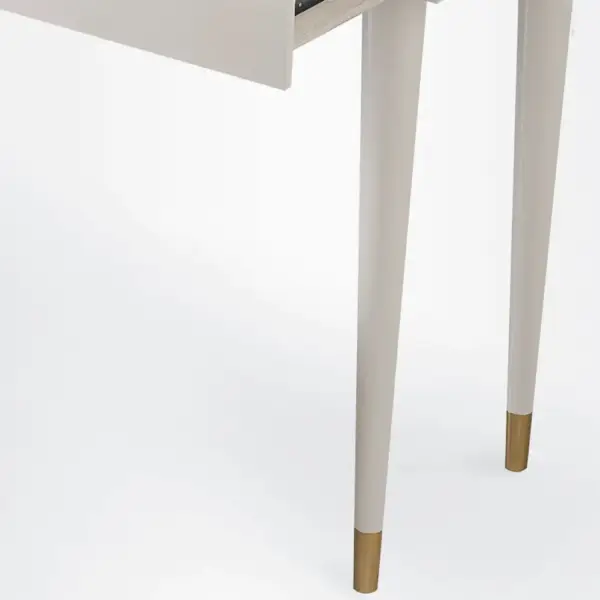 Off-white Makeup Vanity Set Dressing Table with Lighted Mirror Cabinet & Stool Included - Image 9