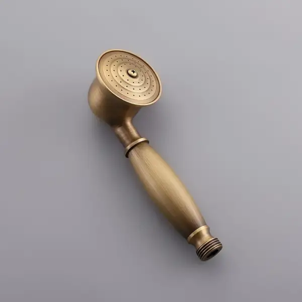 Antique Brass Single Lever Exposed Rain Shower System with Hand Shower & Bath Filler - Image 5