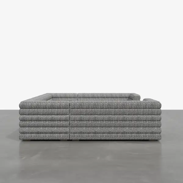 3200mm U-Shaped Modern Grey Boucle Modular Sectional Sofa for 8 Seaters - Image 11