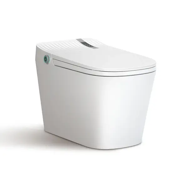 White Smart Toilet One-Piece Square with Intelligent Automatic Cover and Remote Control - Image 8