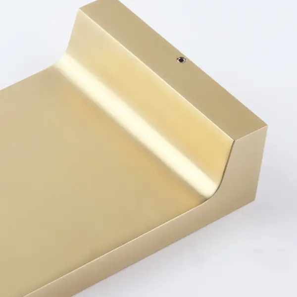 Sleek Brushed Gold Wall Mounted Single Lever Handle Waterfall Bathroom Basin Tap - Image 7