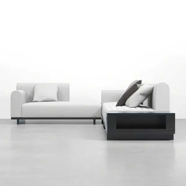 3980mm Modern Corner L-Shaped Sectional Sofa Cotton & Linen with Side Open Storage - Image 8