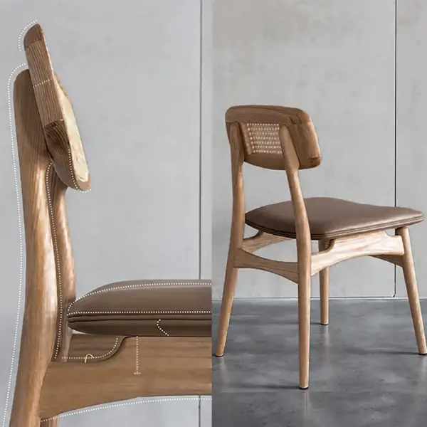 Japandi Dining Chair High Back Rattan Dining Chair (Set of 2) - Image 9