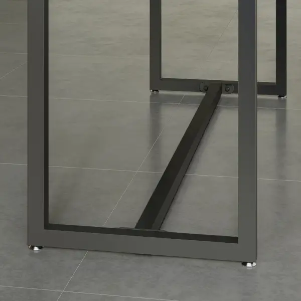 1500mm Industrial Rectangular White Bar Height Table Dining Table for Breakfast Nook - Image 8