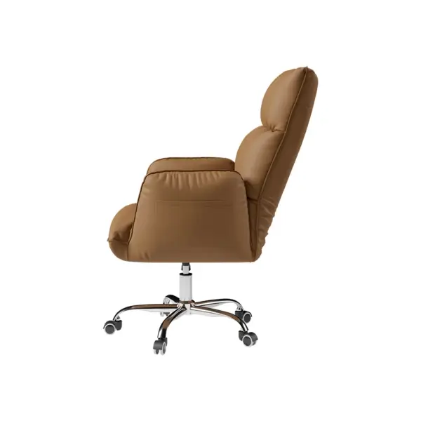Modern PU Leather Task Chair Upholstered Swivel Office Chair Height Adjustable - Image 10