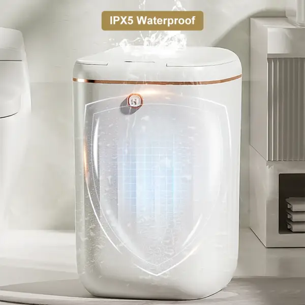 Automatic Touchless Motion Sensor Trash Can White Smart Garbage Can for Bathroom Kitchen - Image 11