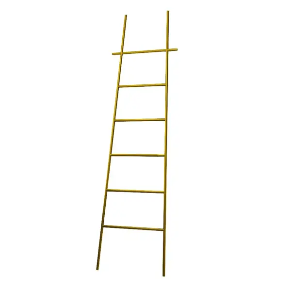 Gold Modern Freestanding Bath Ladder Storage Towel Rack - Image 3