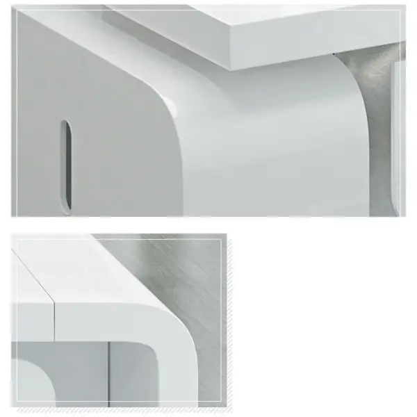 Chicent L-shaped Modern Executive Desk with Ample Storage Left Hand in White - Image 7