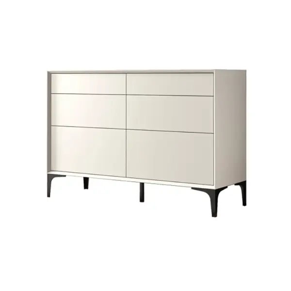 1200mm Minimalist Off White Dresser Accent 6-Drawer Cabinet - Image 7