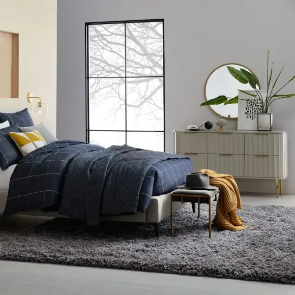 1200mmW Modern 6-Drawer White Bedroom Dresser for Storage in Gold - Image 3
