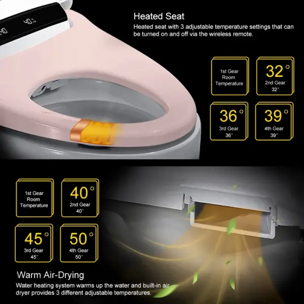 Modern Smart One-Piece Elongated Automatic Toilet & Bidet with Seat Horizontal Outlet - Image 12