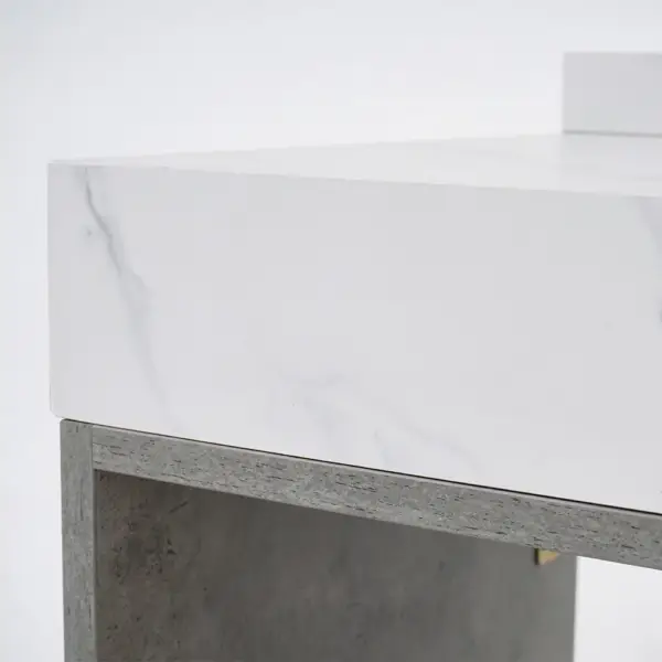 1000mm Grey Floating Bathroom Vanity with Stone Top Wall Mounted Cabinet - Image 16