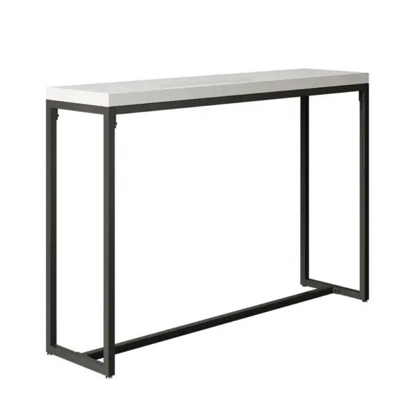 1500mm Industrial Rectangular White Bar Height Table Dining Table for Breakfast Nook - Image 9