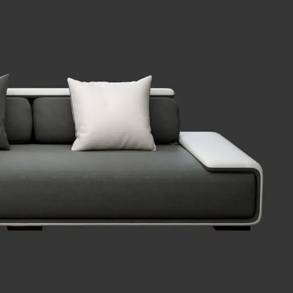 Doart 112" Cotton & Linen 4-Seater Modern Corner Modular Sectional Sofa L-Shaped - Image 6