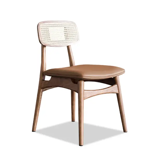 Japandi Dining Chair High Back Rattan Dining Chair (Set of 2) - Image 8