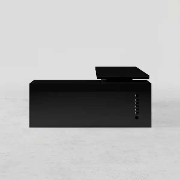 1800mm Black L-Shape Executive Desk Modern Drawers & Cabinet Large Desk Right Hand - Image 11