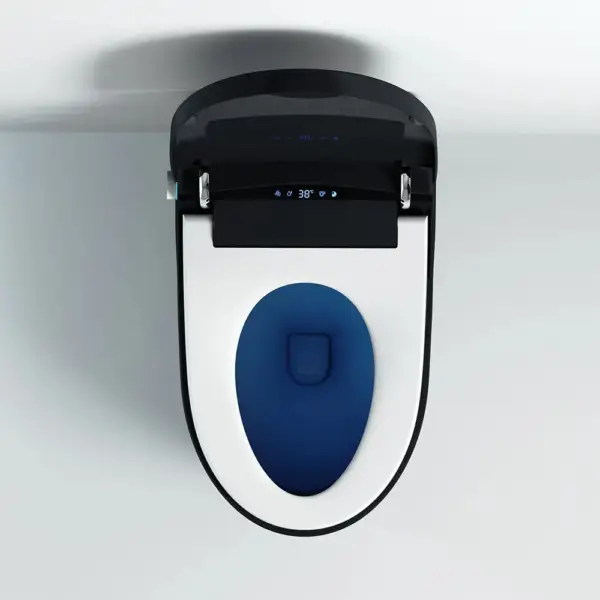 One-Piece Elongated Black Smart Toilet Automatic Toilet Self-Clean Horizontal Outlet - Image 17