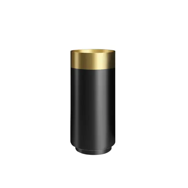 Gold & Black Modern Luxury Round Stainless Steel Basin Pedestal Basin Freestanding - Image 9