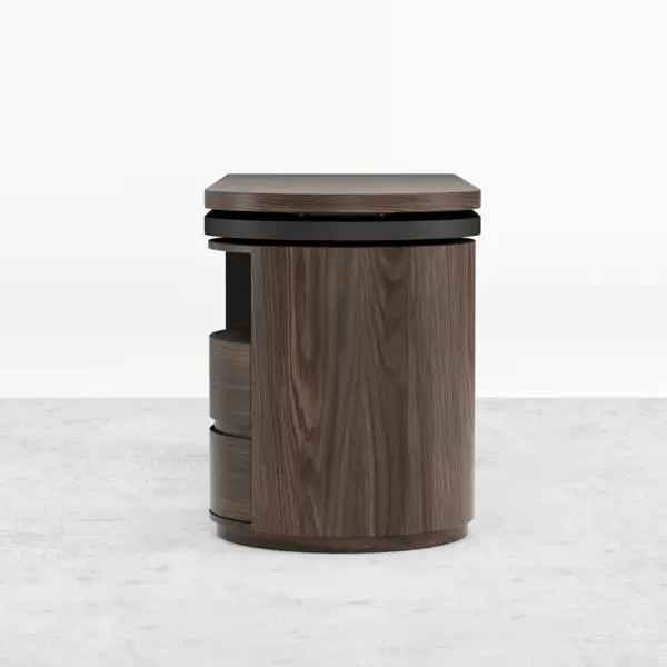 Modern L Shaped Desk in Walnut with 1 Cabinet & 2 Drawers 1520mm Executive Office Desk - Image 15