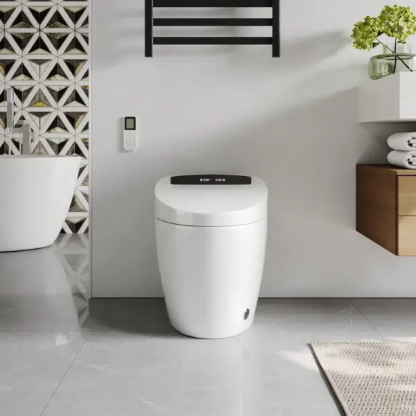 Modern Smart One-Piece Elongated Automatic Toilet & Bidet with Seat Horizontal Outlet - Image 4