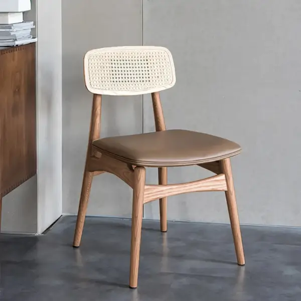 Japandi Dining Chair High Back Rattan Dining Chair (Set of 2) - Image 6