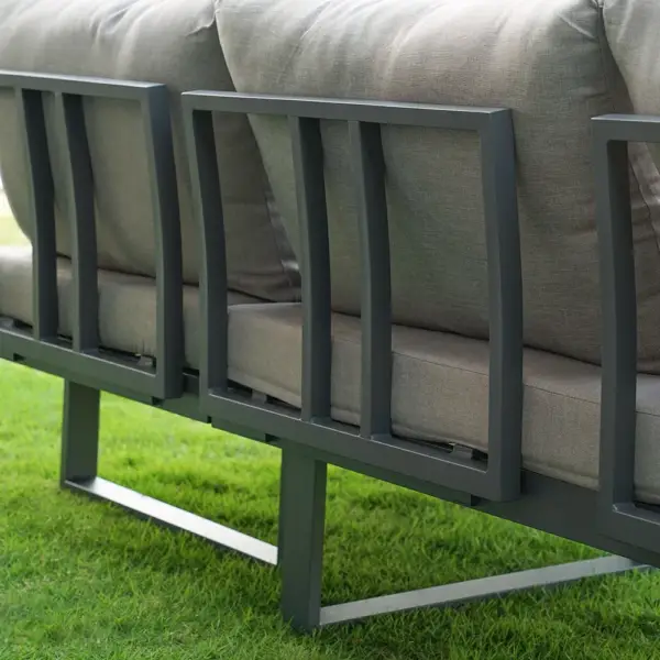 3-Pieces Sectional Outdoor Sofa Set with Cushion Back and Side Table - Image 12