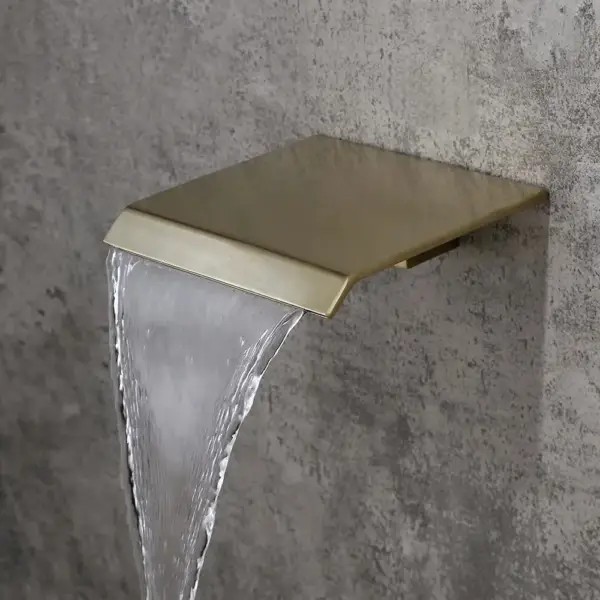 Moda Wall-Mounted 250mm Shower Set in Brushed Gold Rainfall 3 Function Solid Brass - Image 8