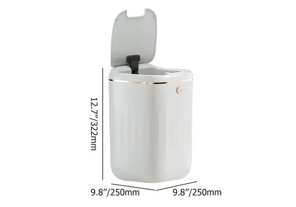 Automatic Touchless Motion Sensor Trash Can White Smart Garbage Can for Bathroom Kitchen - Image 17