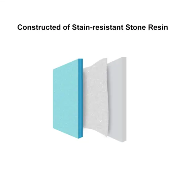 1785mm Contemporary Oval Freestanding Stone Resin Soaking Bath in Glossy White - Image 16