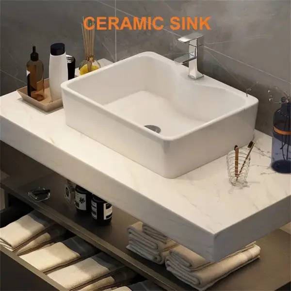 1000mm Modern Floating Bathroom Vanity Set With Single Basin White and Black - Image 10