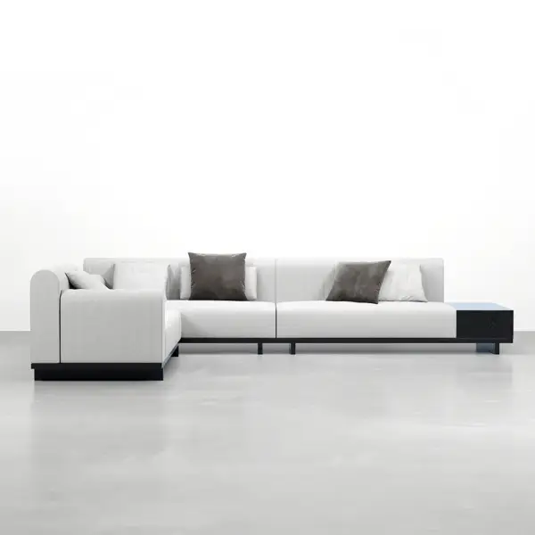3980mm Modern Corner L-Shaped Sectional Sofa Cotton & Linen with Side Open Storage - Image 10