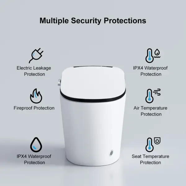 Automatic Toilet One-Piece Floor Mounted Self Clean Smart Toilet Vertical Outlet - Image 20