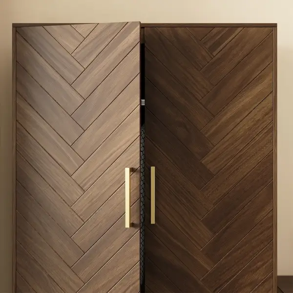 Mid Century Modern Amoire Closet Dresser Walnut Wardrobe Clothes Cabinet with Drawer - Image 15