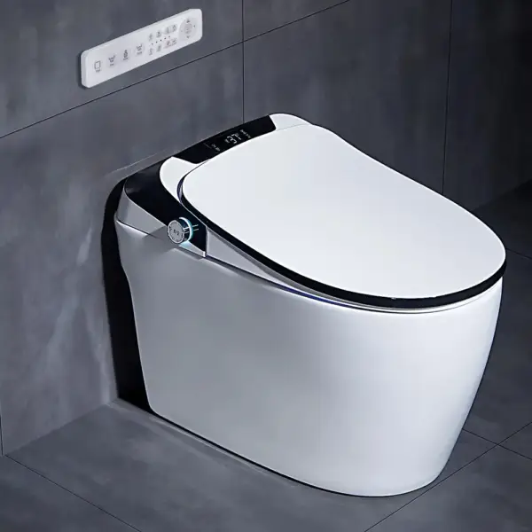 Automatic Toilet One-Piece Floor Mounted Self Clean Smart Toilet Vertical Outlet