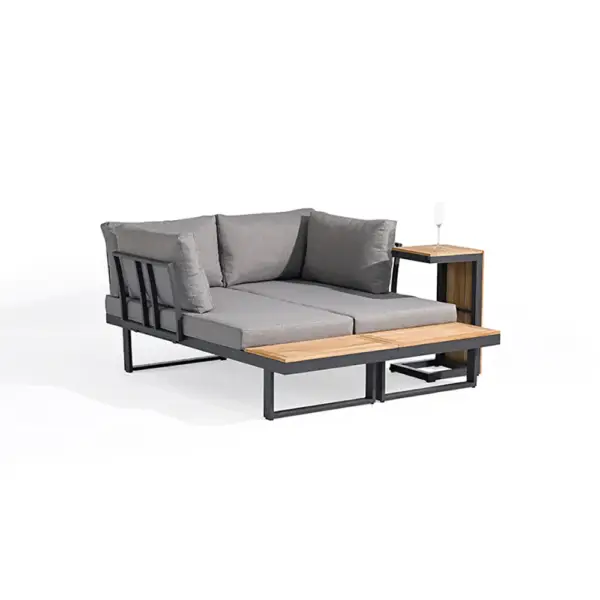 3-Pieces Sectional Outdoor Sofa Set with Cushion Back and Side Table - Image 14