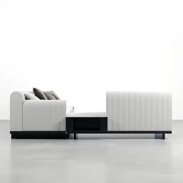 3980mm Modern Corner L-Shaped Sectional Sofa Cotton & Linen with Side Open Storage - Image 6