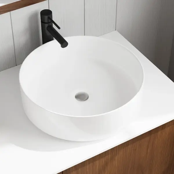 1500mm Teak Wood Freestanding Double Bathroom Vanity with Top Vessel Sink - Image 3