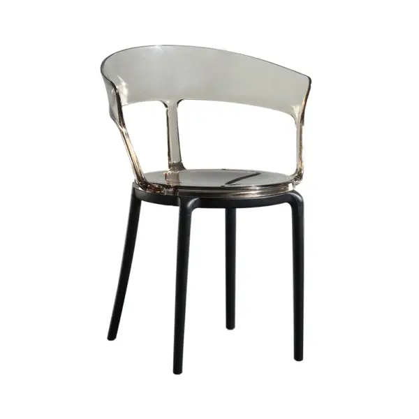 Modern Acrylic Dining Chair in Amber Dining Table Chairs with Arms - Image 13