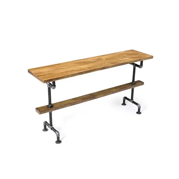 1300mm Industrial Rectangular Bar Table Natural Industrial Pub Table - Image 6