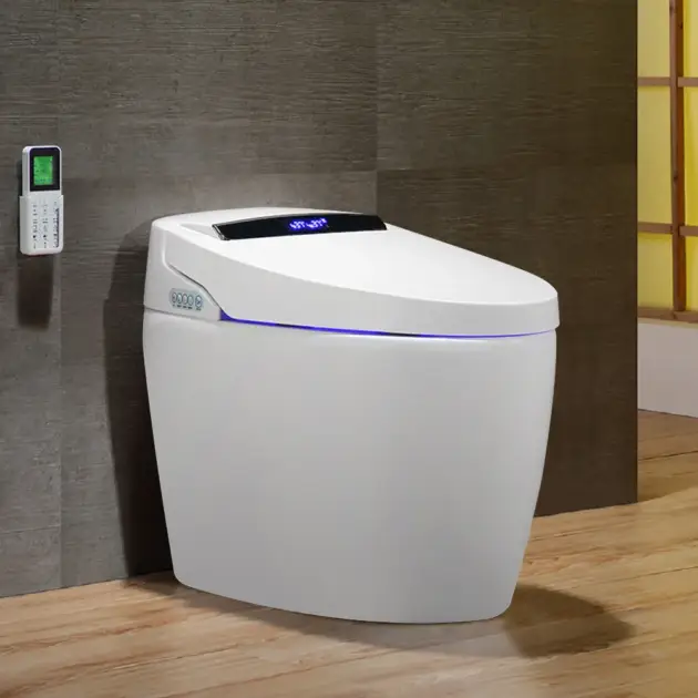 Modern Smart One-Piece Elongated Automatic Toilet & Bidet with Seat Horizontal Outlet